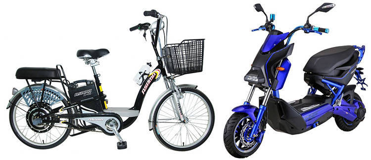 Xe đạp điện khác với xe máy điện như thế nào